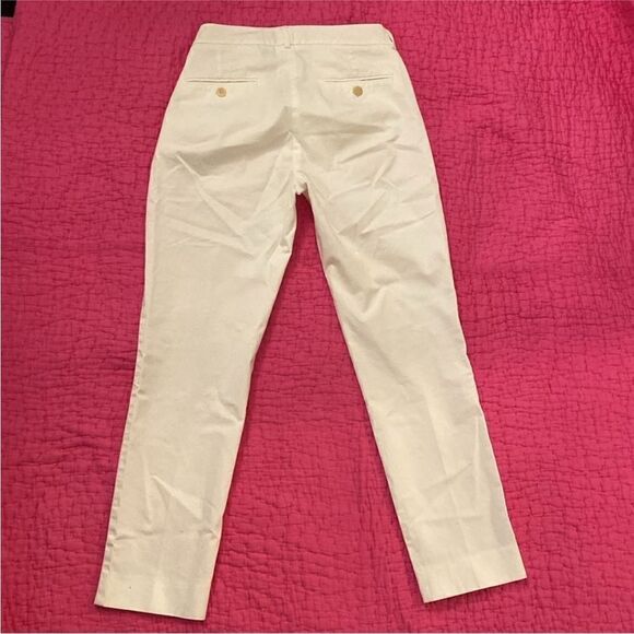 MaxMara White Ankle Cropped cigarette Pants, US6 - Picture 4 of 8
